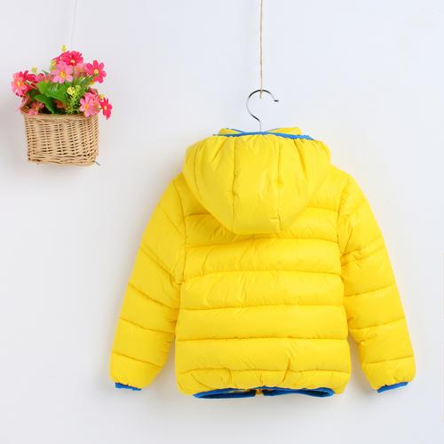 服裝鞋帽箱包,鐘表眼鏡 童裝 童棉衣 2014冬裝保暖 韓版亮色橫條連帽