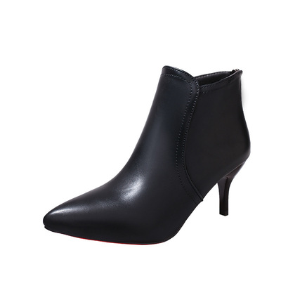賓如意長靴型號,蘇寧易購提供2017新款跟鞋秋季韓版休閑女靴子百搭黑色顯瘦短靴后拉鏈尖頭細跟時尚女靴,默認賣點,買賓如意長靴,就來樸云服飾鞋帽專營店!